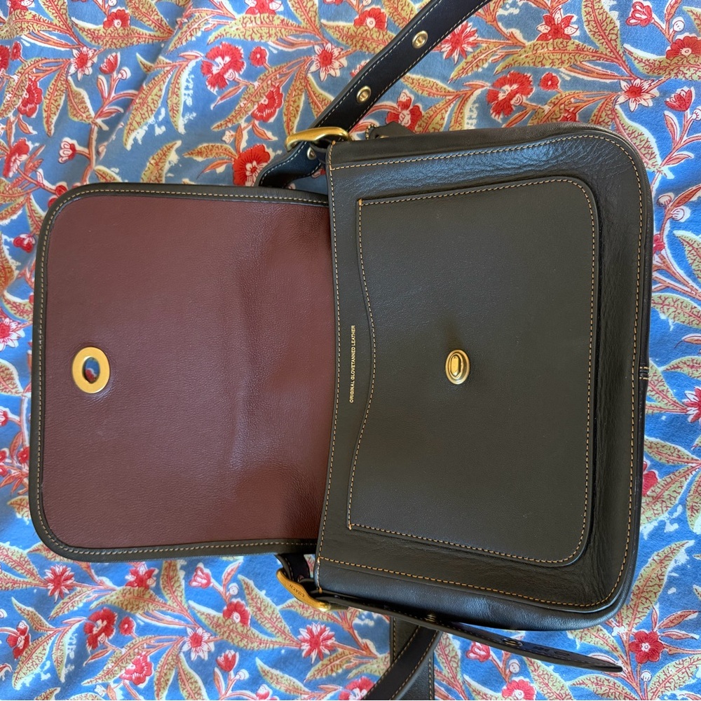 COACH Rambler Black Leather Crossbody Bag - Picture 3 of 5